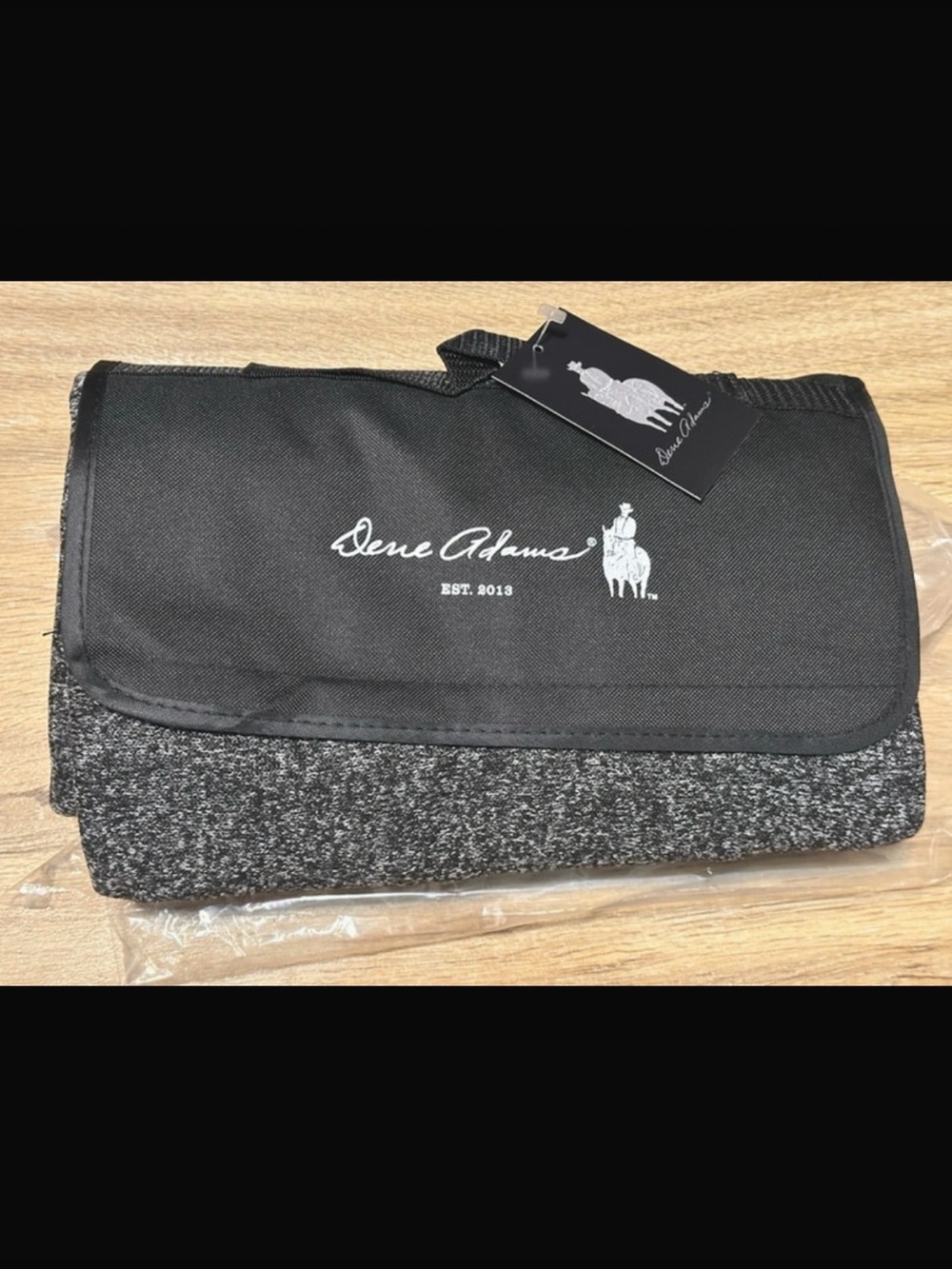 Black & Gray Foldable Travel Blanket